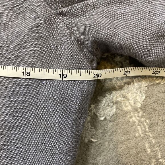 J Jill Linen Jacket XS Blue Gray Blazer Lagenlook. Slouchy Pockets.‎ Long Sleeve - Picture 7 of 9